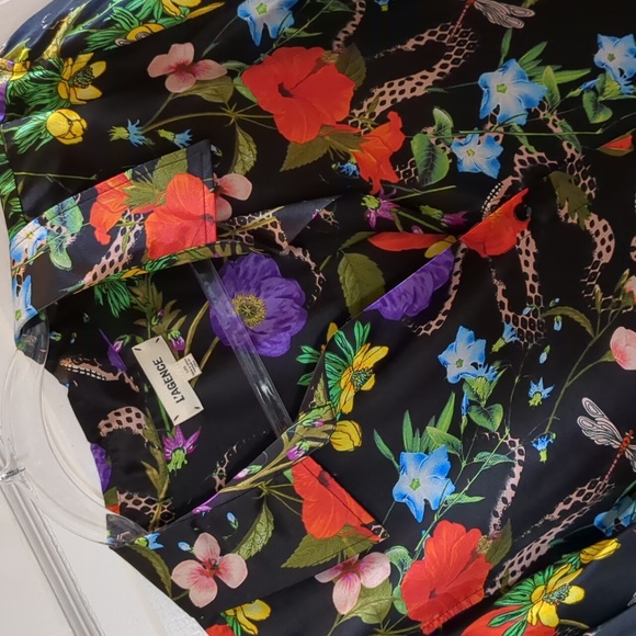 L’Agence 100% Silk Botanical Snake Tyler Holly Button Front Blouse - Picture 9 of 16